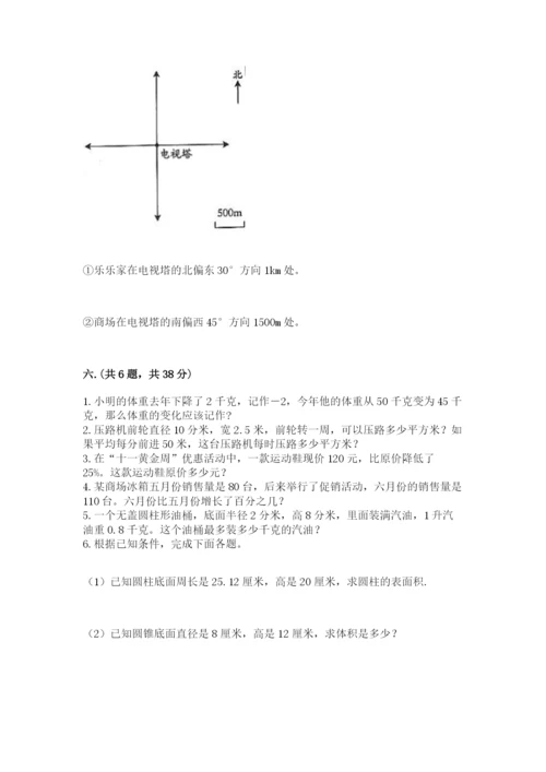 北师大版六年级数学下学期期末测试题精品【预热题】.docx
