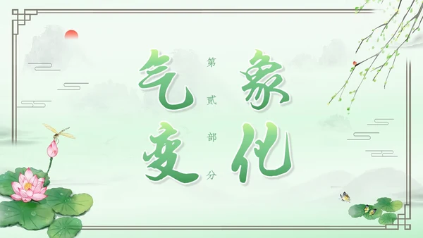 绿色水墨中国风立夏PPT模板