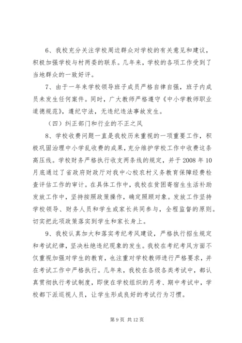 学院党风廉政建设自查报告【精选】.docx