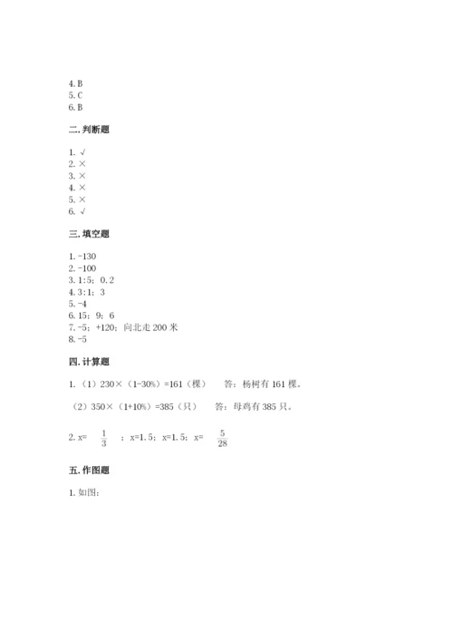 天津市和平区六年级下册数学期末测试卷带答案.docx