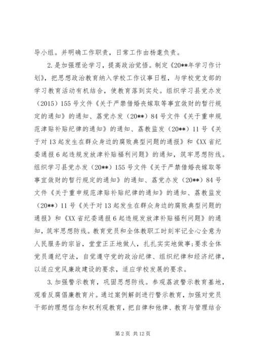 学院党风廉政建设自查报告【精选】.docx