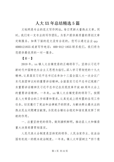 人大某年总结精选5篇.docx