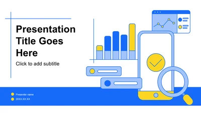 蓝色简约风半年度OKR达成汇报PPT主题