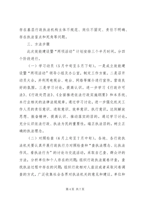 行政执法机关两项活动实施方案.docx