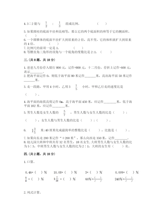 北师大版小升初数学模拟试卷带答案（新）.docx