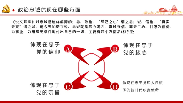 对党忠诚以政治忠诚坚定维护核心党建党课ppt