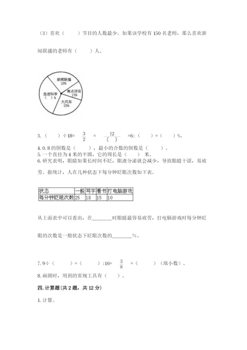 2022人教版六年级上册数学期末卷精品（夺分金卷）.docx