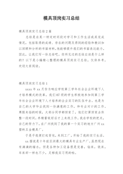 模具顶岗实习总结.docx