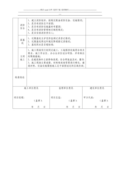 春节后复工施工安全检查表与开工申请表.docx