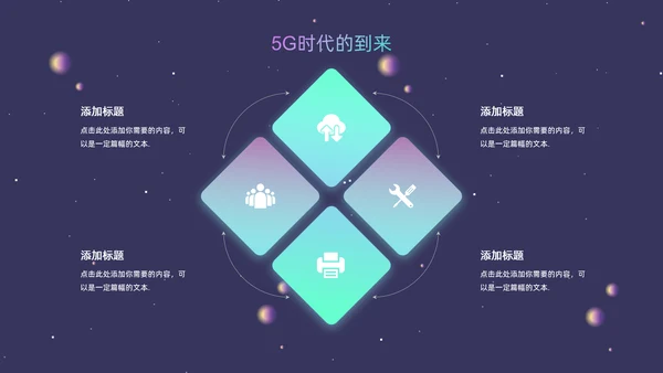 炫酷5G移动互联网通用PPT模板
