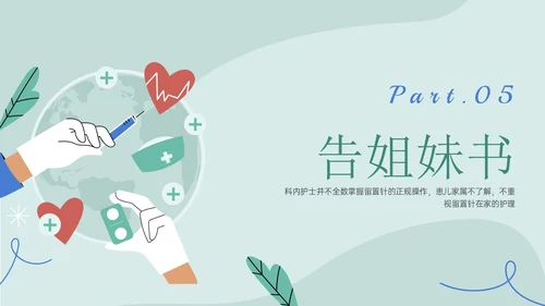 静脉留置针的护理课件蓝色简约医疗器械图标清新留置针护理出现的问题与解决办法ppt