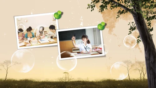 致青春同学校园回忆通用PPT模板