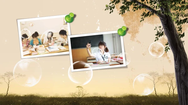 致青春同学校园回忆通用PPT模板
