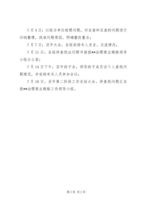 治理商业贿赂专项工作安排.docx