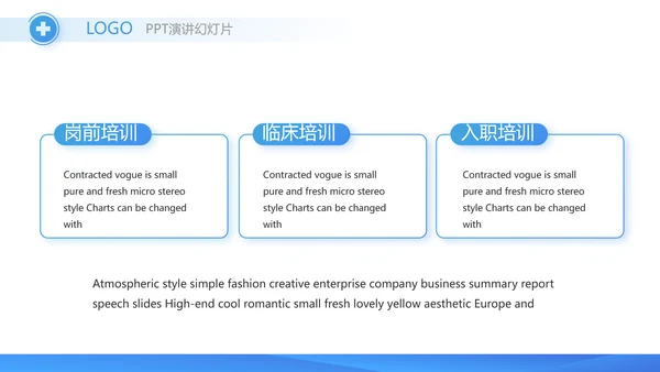 蓝色创意手术室医疗废物管理PPT动态模板