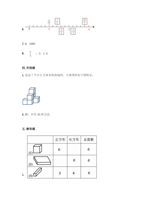 人教版五年级下册数学期中测试卷带答案【巩固】.docx