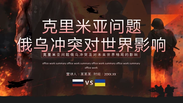 俄乌冲突及对未来世界格局的影响PPT模板