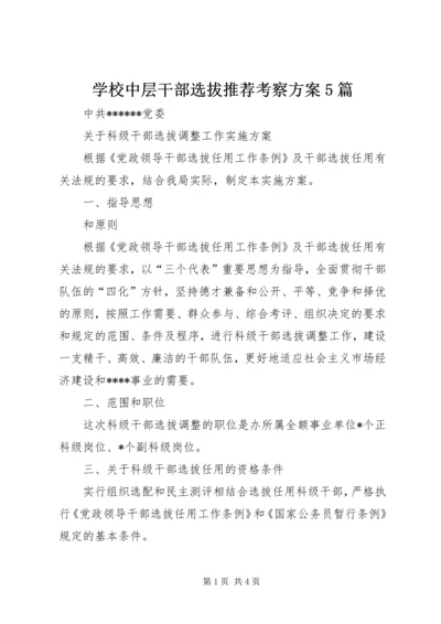 学校中层干部选拔推荐考察方案5篇 (2).docx