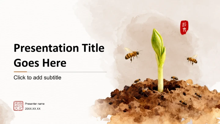 二十四节气之惊蛰PPT主题