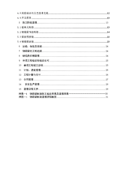 建筑xx大桥主桥钢箱梁制造监理细则