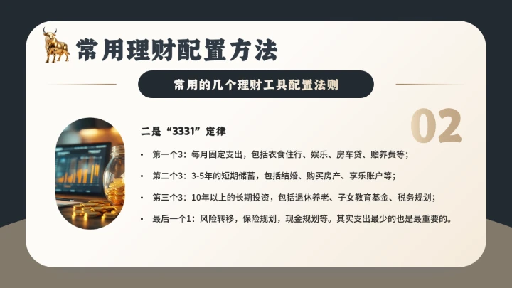 家庭投资理财金融理财主题通用PPT模版