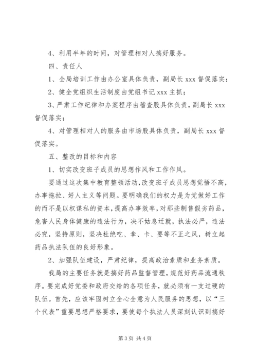 药监局领导班子整改方案_1.docx