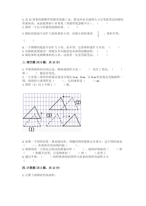 北师大版六年级下册数学期末测试卷【历年真题】.docx