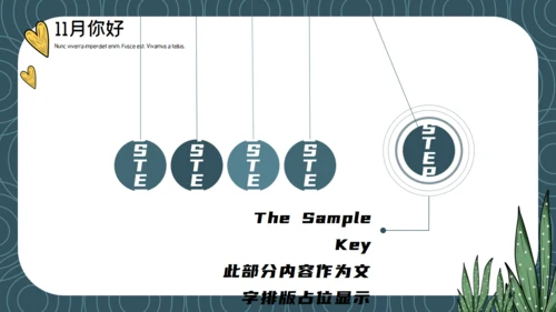创意潮漫卡通11月你好通用PPT模板