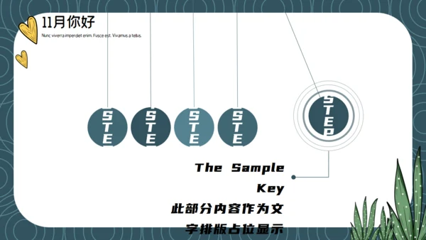 创意潮漫卡通11月你好通用PPT模板