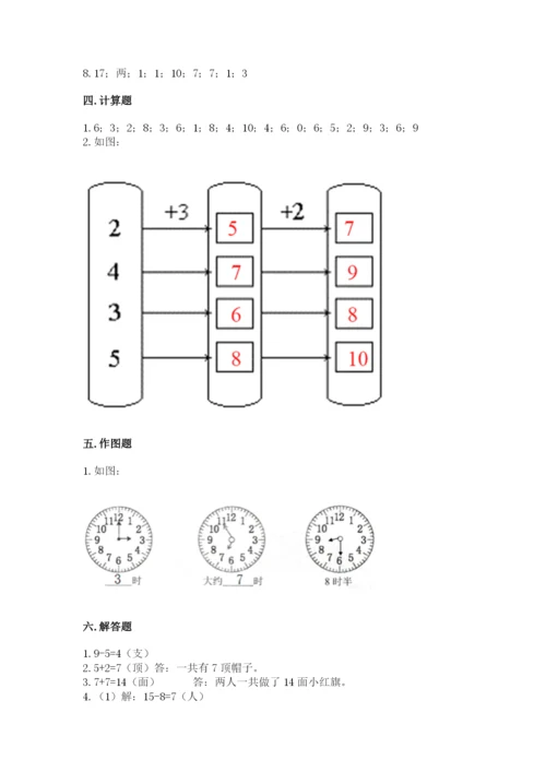 人教版一年级上册数学期末测试卷a4版打印.docx