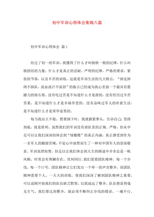 初中军训心得体会集锦八篇（一）.docx