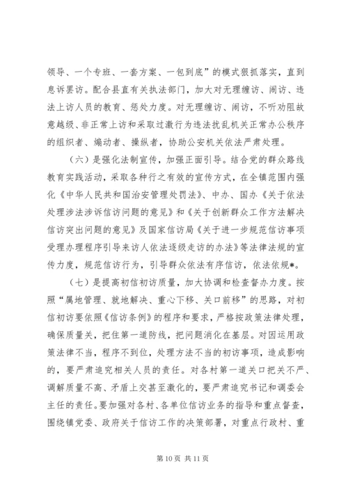 综治信访工作计划模板20XX年.docx