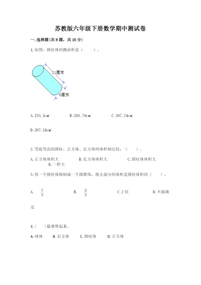 苏教版六年级下册数学期中测试卷精品【典型题】.docx