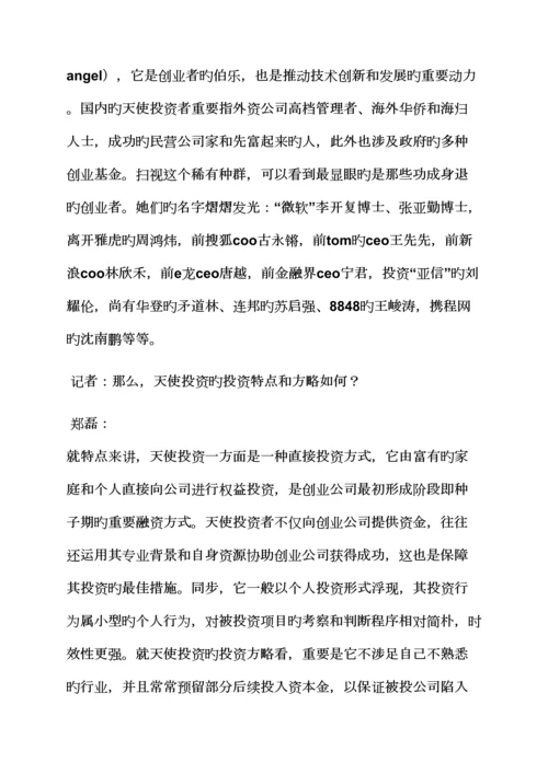 工作综合计划之找天使投资综合计划书范文.docx