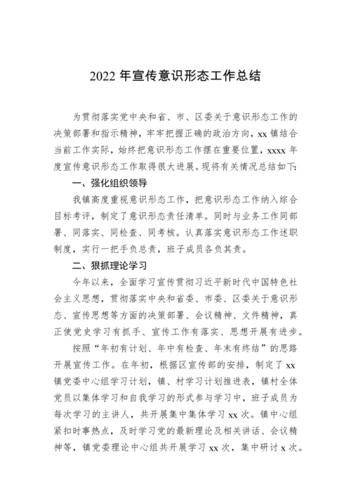 【工作总结】2022年宣传意识形态工作总结（2篇）.docx