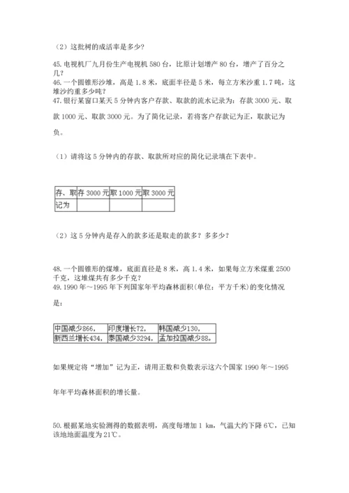 六年级小升初数学应用题50道及参考答案（实用）.docx