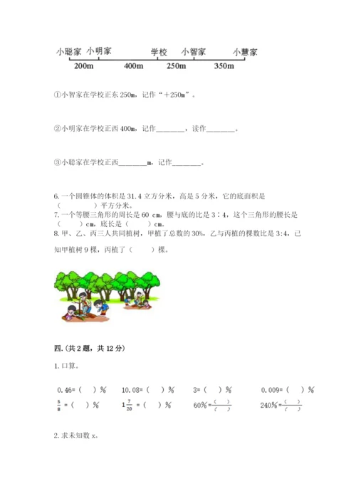 小学数学六年级下册竞赛试题精品带答案.docx