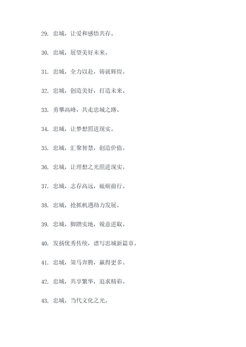 带有忠城的标语