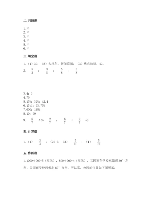 小学六年级上册数学期末测试卷附参考答案（达标题）.docx