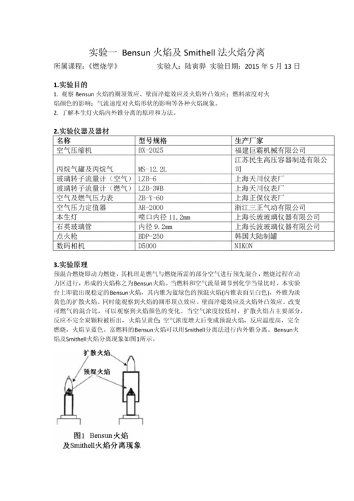 燃烧学实验报告.docx