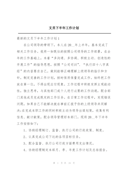 文员下半年工作计划.docx