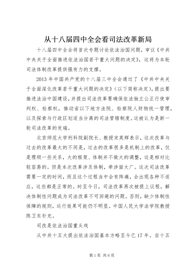 从十八届四中全会看司法改革新局.docx