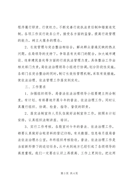 建设局依法治理工作计划.docx