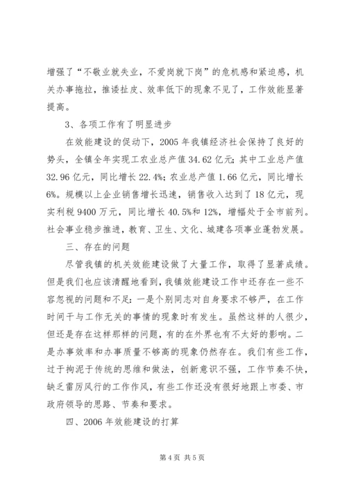 乡镇机关效能建设年终工作总结.docx