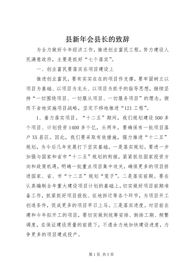 县新年会县长的致辞.docx