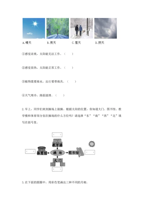 教科版二年级上册科学期末测试卷及完整答案1套.docx