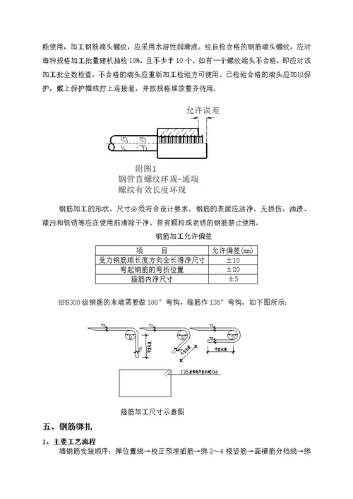 钢筋工程施工方案