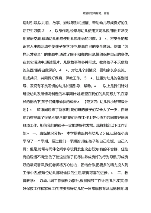小班班级计划.docx