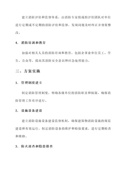 制定消防管理监督体系方案