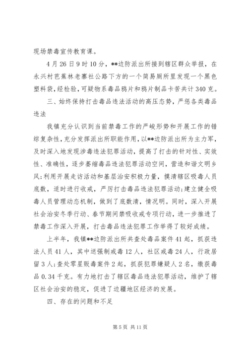 乡镇禁毒半年工作总结.docx